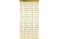 Türvorhang Folie Sterne Gold - 2x1 m