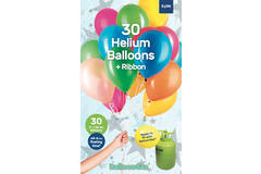 Colourful Balloons with Ribbon 23cm - 30 pieces 1