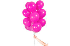 Magenta Balloons with Ribbon 23cm - 30 pieces