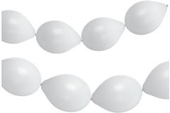 Link Balloons for Garland Coconut White Matt 33cm - 8 pieces