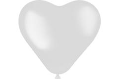 Herzförmige Ballons Coconut White 25cm - 8 Stück
