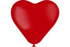 Herzförmige Ballons Ruby Red 25cm - 8 Stück