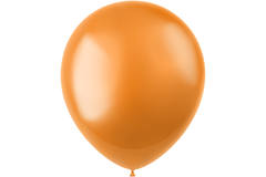 Balloons Radiant Marigold Orange Metallic 33cm - 10 pieces