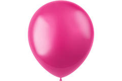 Ballonnen Radiant Fuchsia Pink Metallic 33cm - 10 stuks
