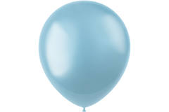 Ballonnen Radiant Sky Blue Metallic 33cm - 10 stuks