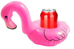 Getränkehalter schwimmender Flamingo zum Aufblasen - 2 Stück