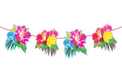 Tropical Flowers Bunting Garland - 6 m