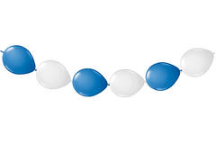 Palloncini a bottone blu-bianco - 3 metri 2