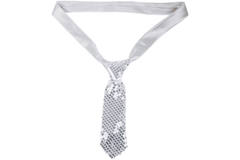 Cravatta Argento Metallizzata con Glitter 2