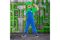 Green Super Plumber Costume - Children's size L 134-152 4