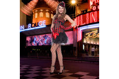 Seksowny kostium tancerki Moulin Rouge - rozmiar SM 4