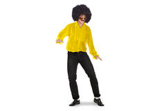 Żółta koszulka Disco dla dorosłych - rozmiar ML