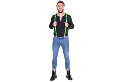LED Suspenders Neon Green 1