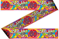 50th Birthday Sarah Super Party Barricade Tape - 15 m