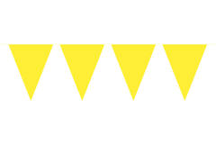 Girlanda Bunting Plain Yellow - 10 m