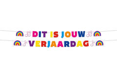 Ghirlande di lettere K3 'Dit is jouw verjaardag' (NL) - 2 metri