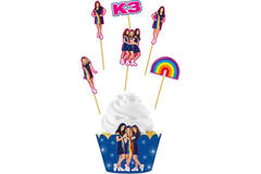 Set di decorazioni per cupcake K3 - 12 pezzi