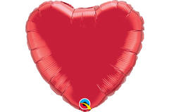 Foil Balloon Heart-shaped Ruby Red - 45cm
