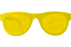 Okulary XXL neonowy żółty
