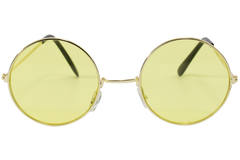 Hipisowskie okulary z żółtymi soczewkami