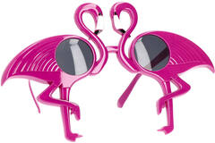Rosafarbene Brille mit Flamingos