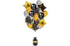 Heliumflasche BalloonGaz 30 'Happy New Year' mit Ballons und Bändern
