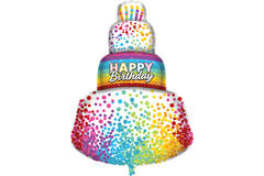 Bomboletta elio BalloonGaz 30 'Happy Birthday' con palloncini e nastro 4