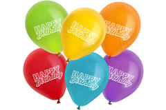 Bomboletta elio BalloonGaz 30 'Happy Birthday' con palloncini e nastro 6