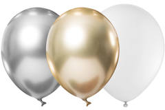 Bomboletta elio BalloonGaz 30 'Celebrate' con palloncini e nastro 6