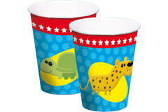 Animal Party Disposable Cups - 8 pieces