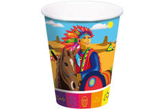 Native American Party Disposable Cups 250 ml - 8 pieces 1