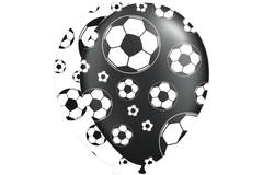 Ballonnen Voetbal Zwart Wit - 8 stuks