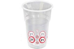 21st Birthday Traffic Sign Plastic Cups - 10 pieces