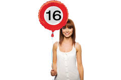 16th Birthday Traffic Sign Foil Balloon - 46 cm 2