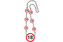 18th Birthday Traffic Sign Necklace