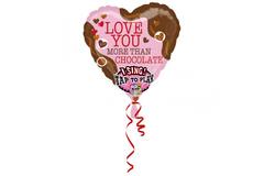 Folieballon 'Love You More Than Chocolate' Sing-A-Tune - 70 cm