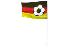 Vlag Duitsland zwart-rood-geel voetbal - 100x150
