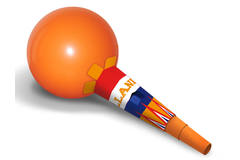 Orangefarbene Sambabälle Ballons - 2 Stück