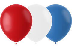 Ballonnen Rood-Wit-Blauw 23cm - 50 stuks