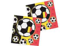 Tovaglioli Calcio Belgio 33x33 cm - 20 pezzi