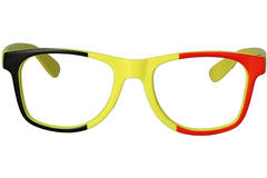 Glasses Belgium Black-Yellow-Red - 3 pieces