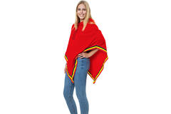 Poncho Belgium Red - One Size 1