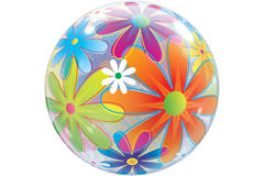 Balon Bąbelki Kwiaty Multi Kolory - 56 cm