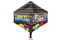 Folieballon Anglez 'Happy Birthday!' Auto's - 43x53 cm 1