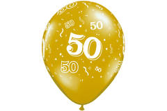 Gouden 50 Jaar Ballonnen 28cm - 25 stuks