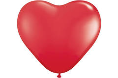 Balon w kształcie serca Czerwony 15 cm - 100 sztuk