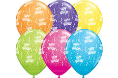 Palloncini Happy Birthday multicolori 28 cm - 25 pezzi 1