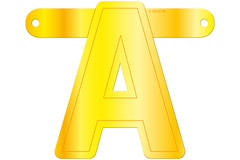 Banner giallo lettera A.