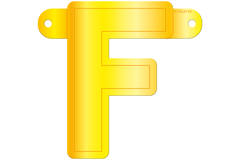 Banner lettera f giallo 1