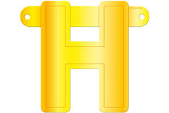 Banner lettera h giallo 1